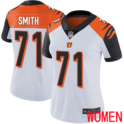 Cincinnati Bengals Limited White Women Andre Smith Road Jersey NFL Footballl #71 Vapor Untouchable->women nfl jersey->Women Jersey
